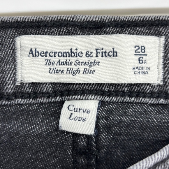 Abercrombie & Fitch Womens 28 Jeans The Ankle Straight Ultra High Rise Charcoal - Picture 5 of 10